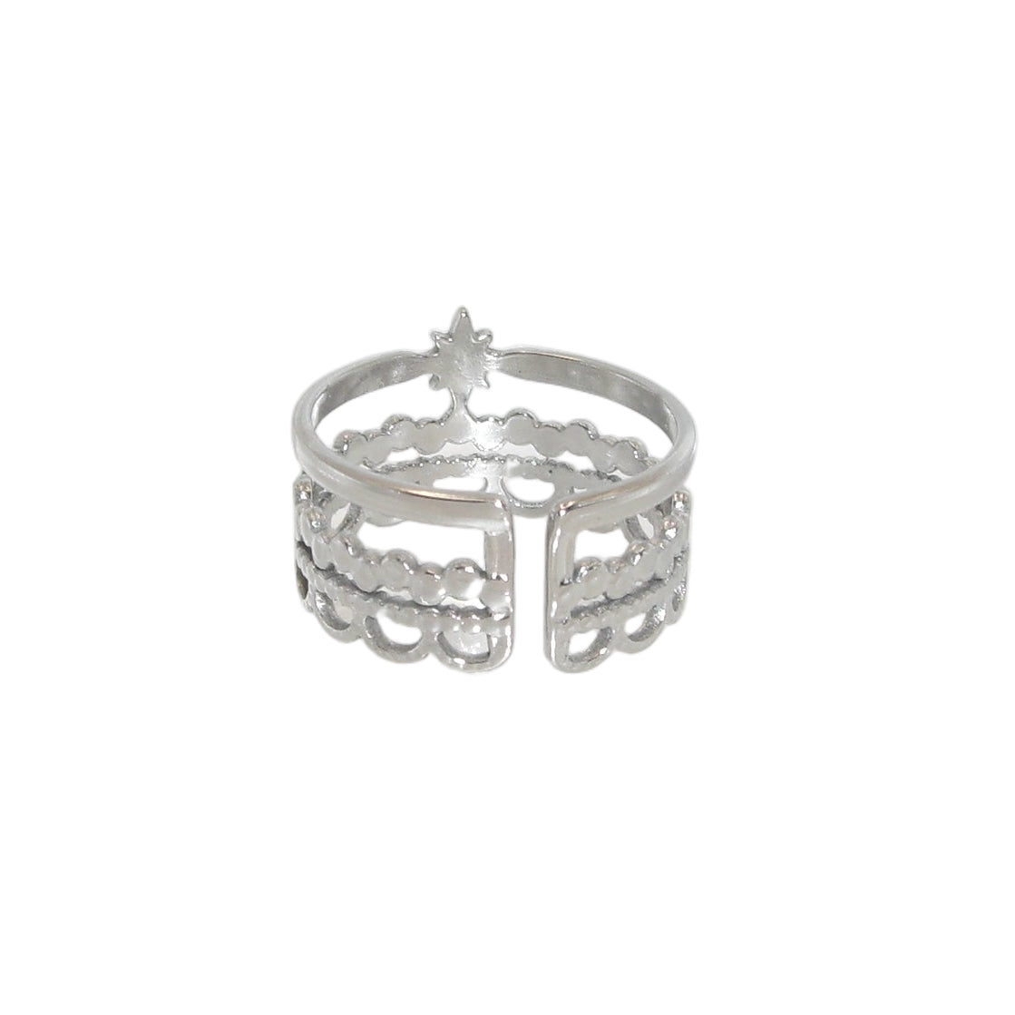 Anello a fascia con stellina