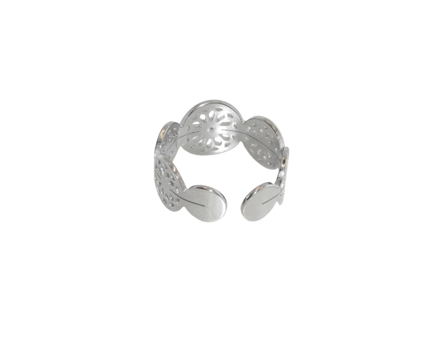 Anello con fiore e zircone