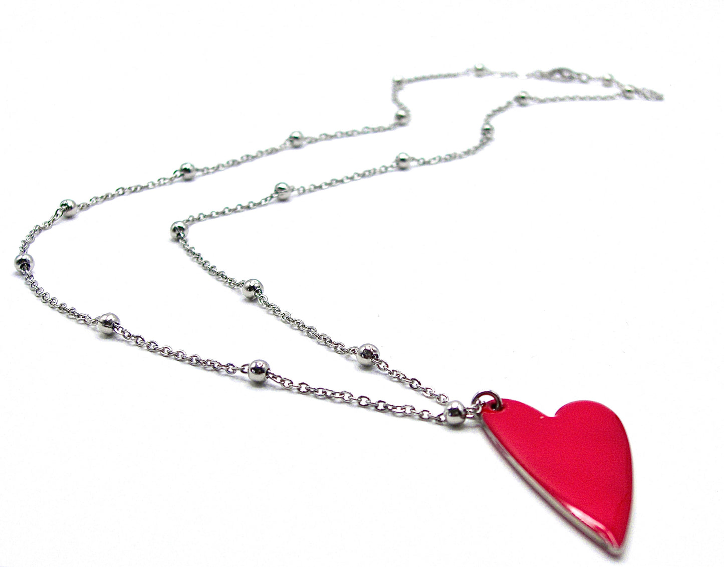 Collana con cuore smaltato
