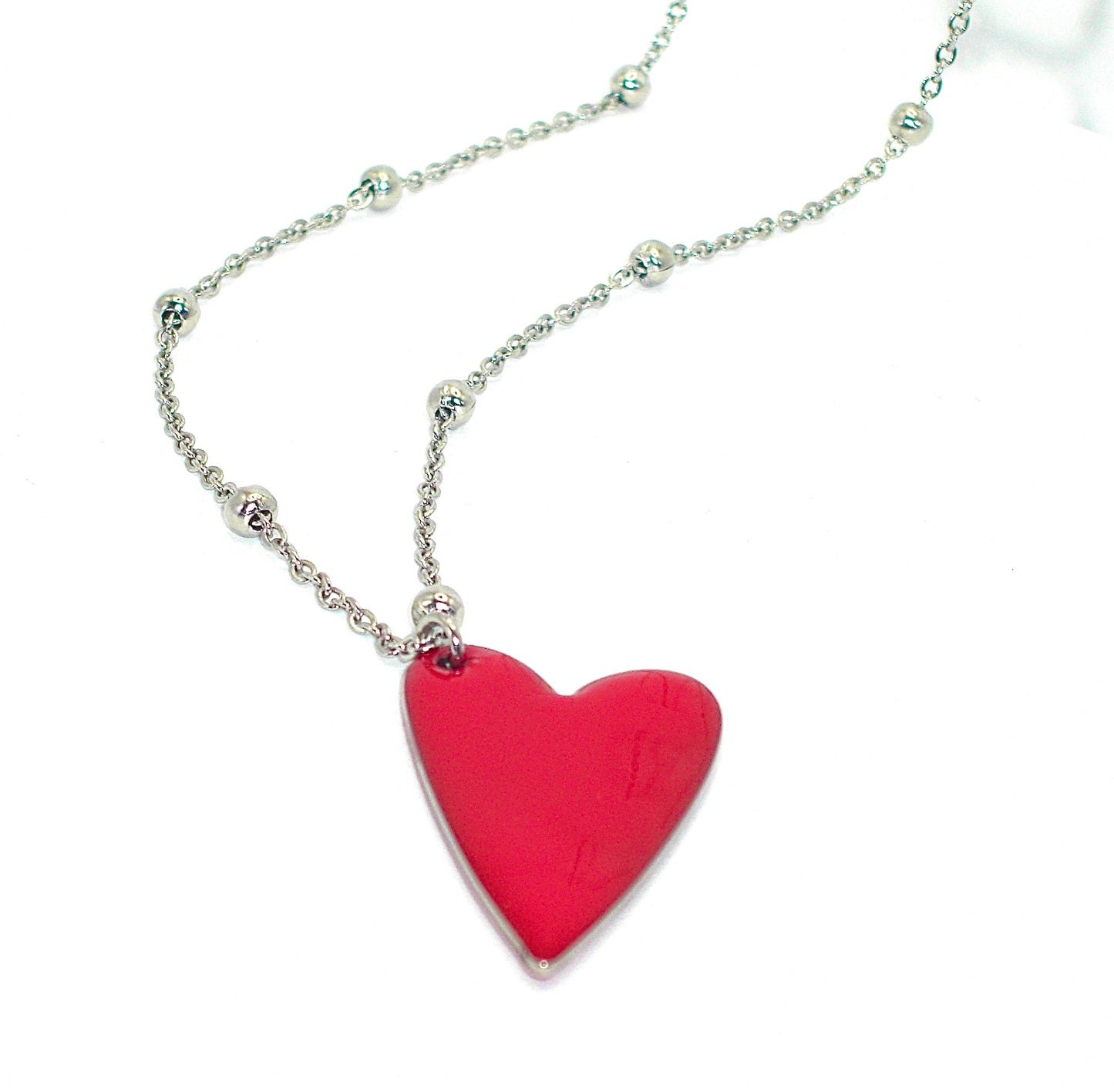 Collana con cuore smaltato
