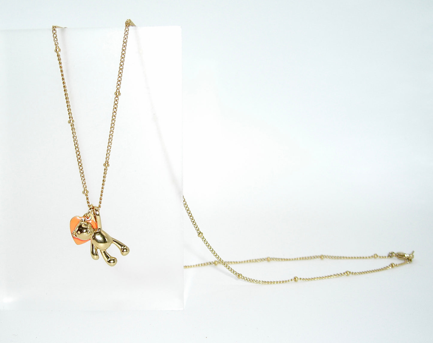 Collana con orsetto e cuore