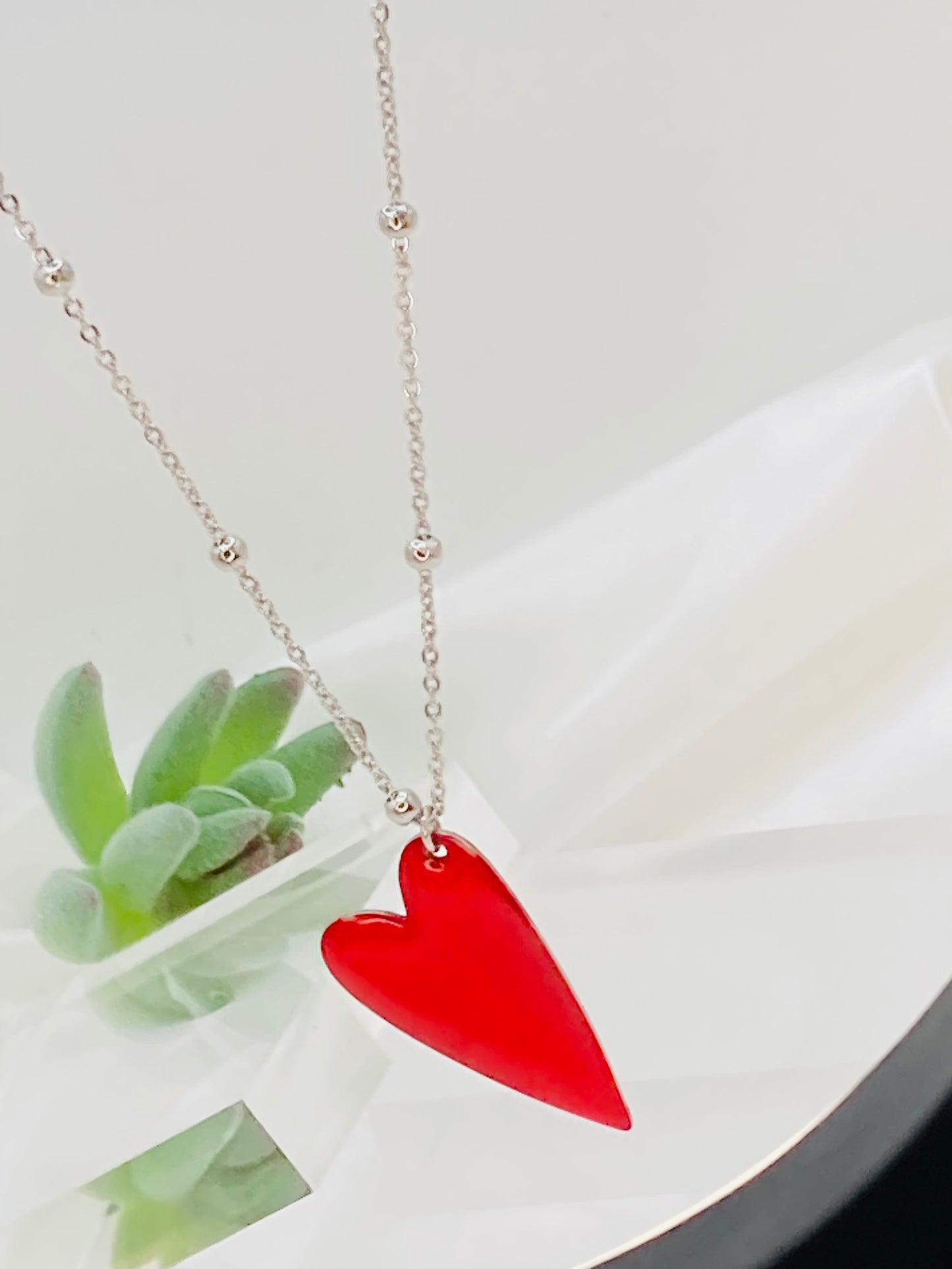 Collana con cuore smaltato