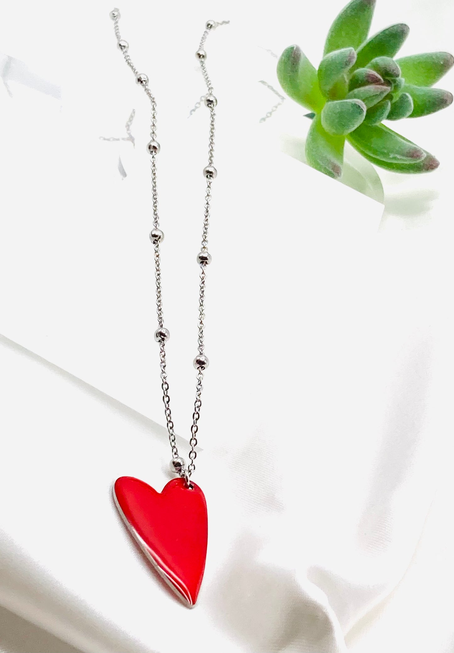 Collana con cuore smaltato
