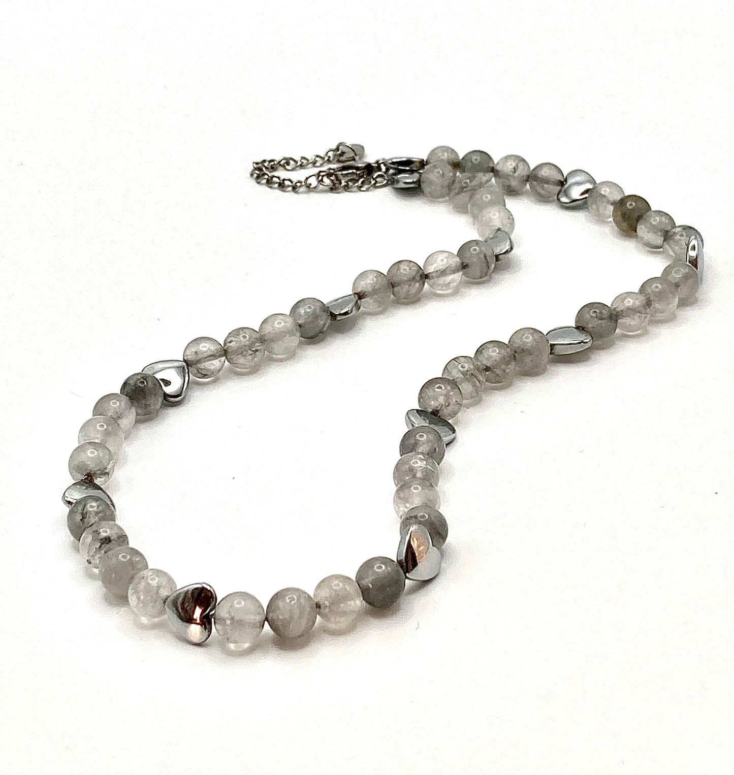 Rosary necklace with steel star