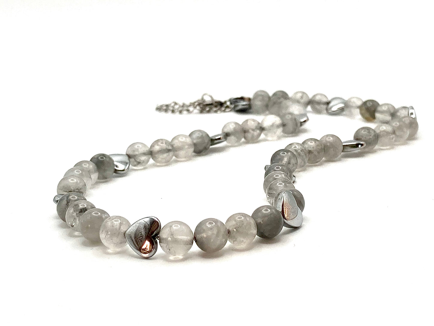 Rosary necklace with steel star