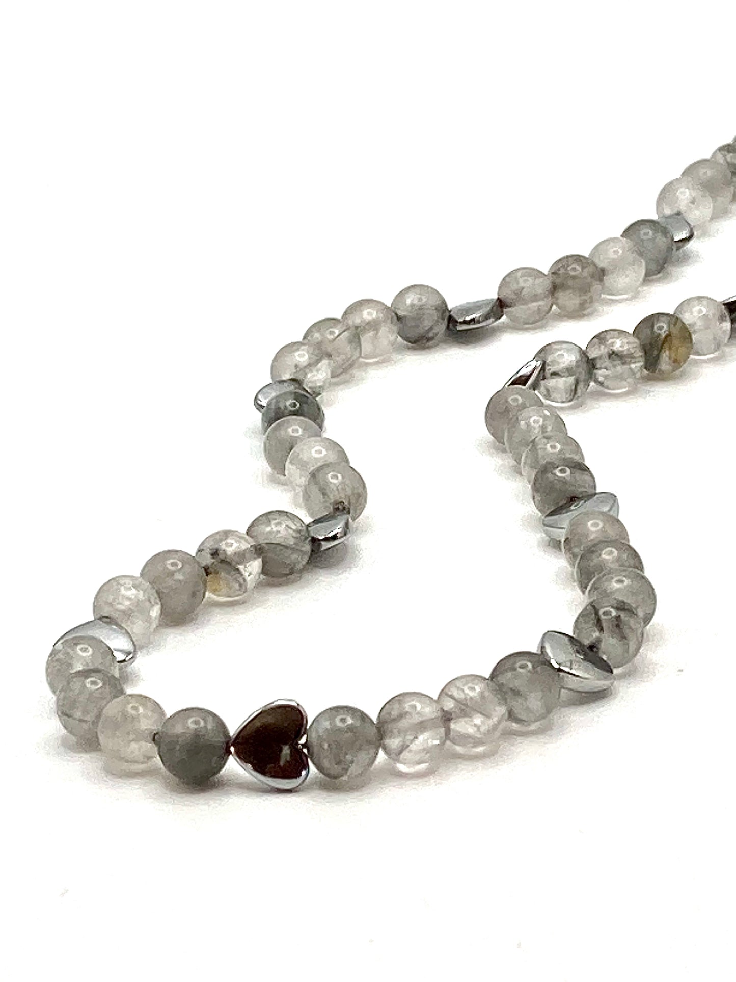 Rosary necklace with steel star