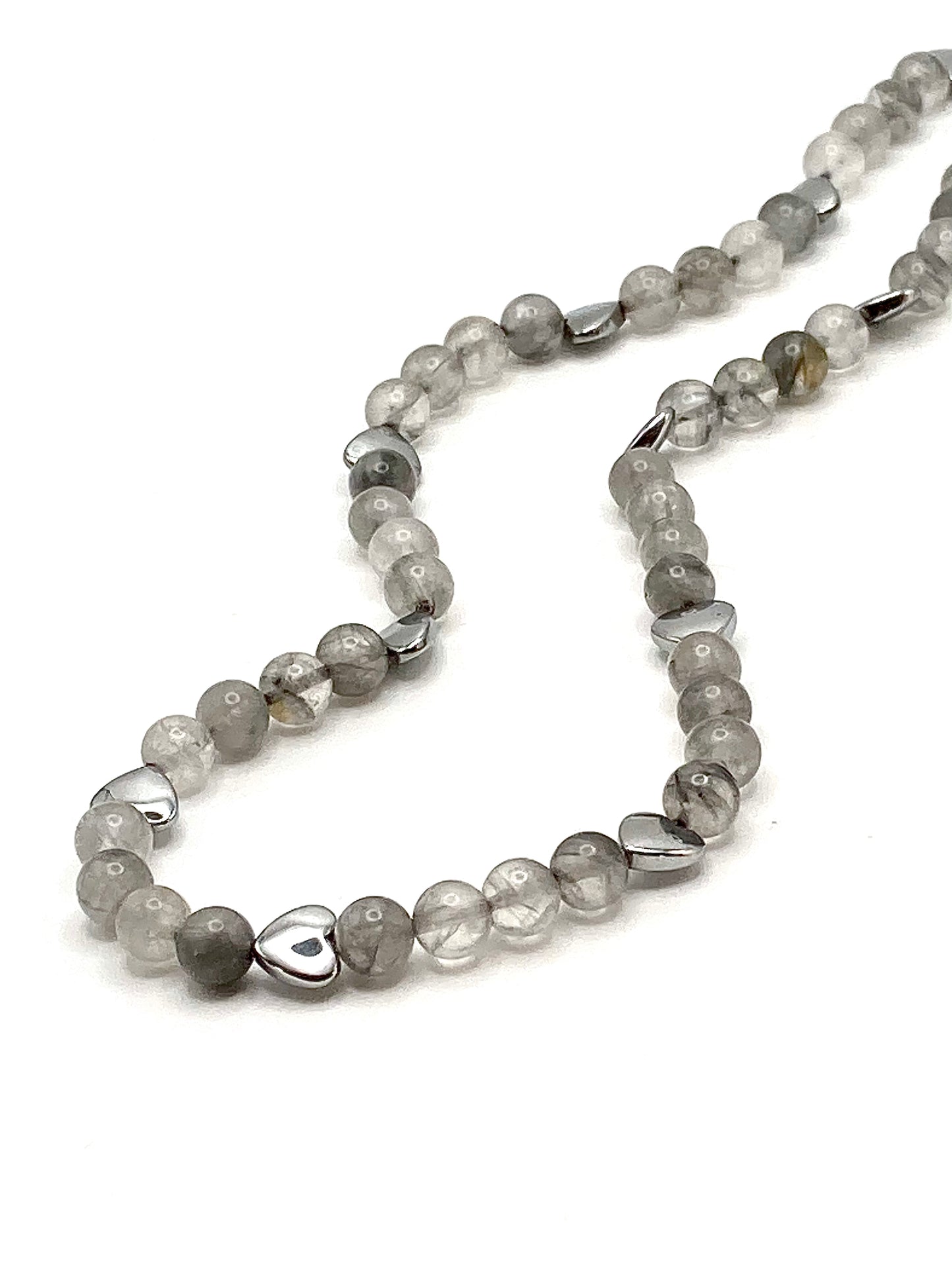Rosary necklace with steel star