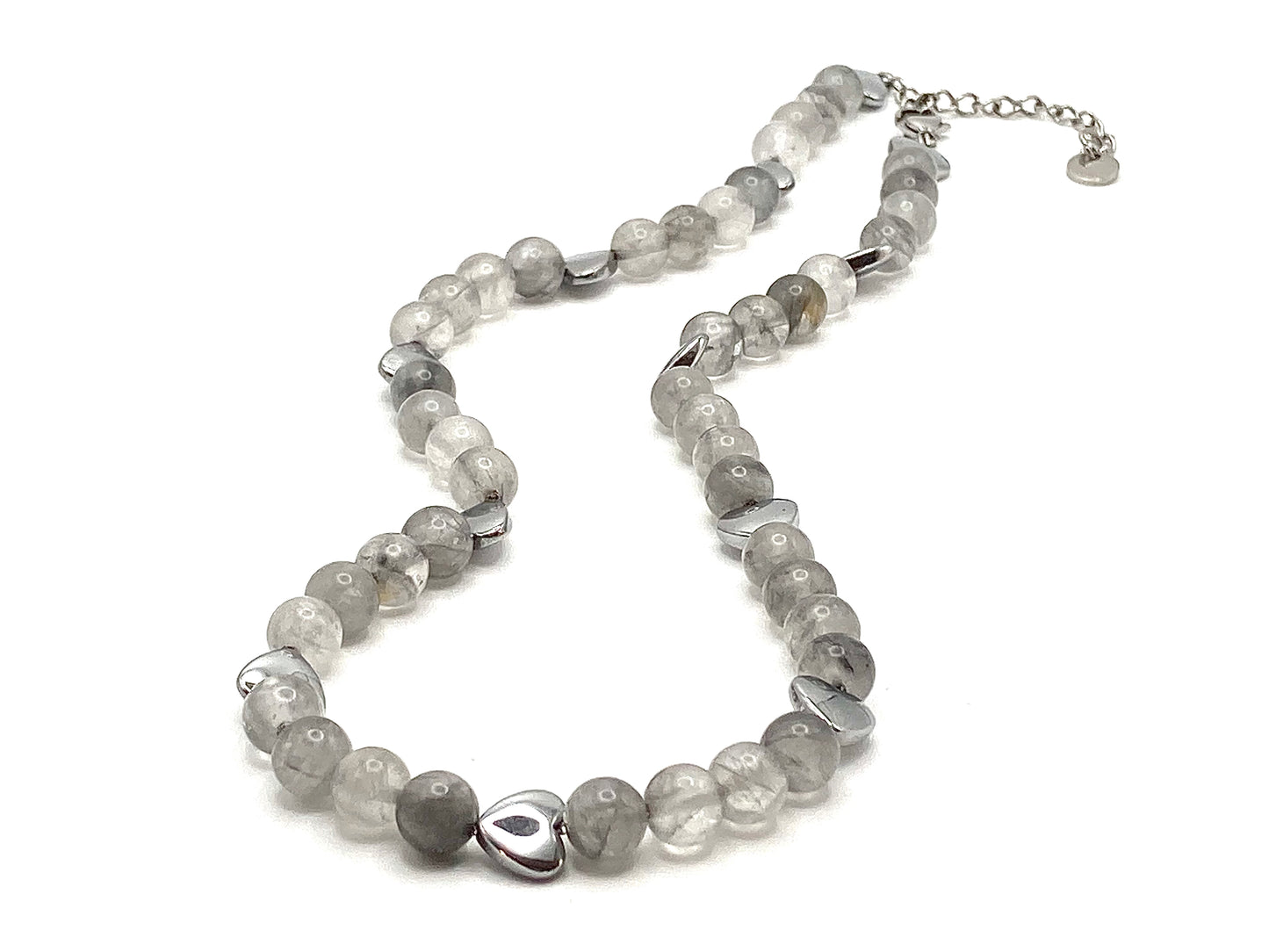 Rosary necklace with steel star