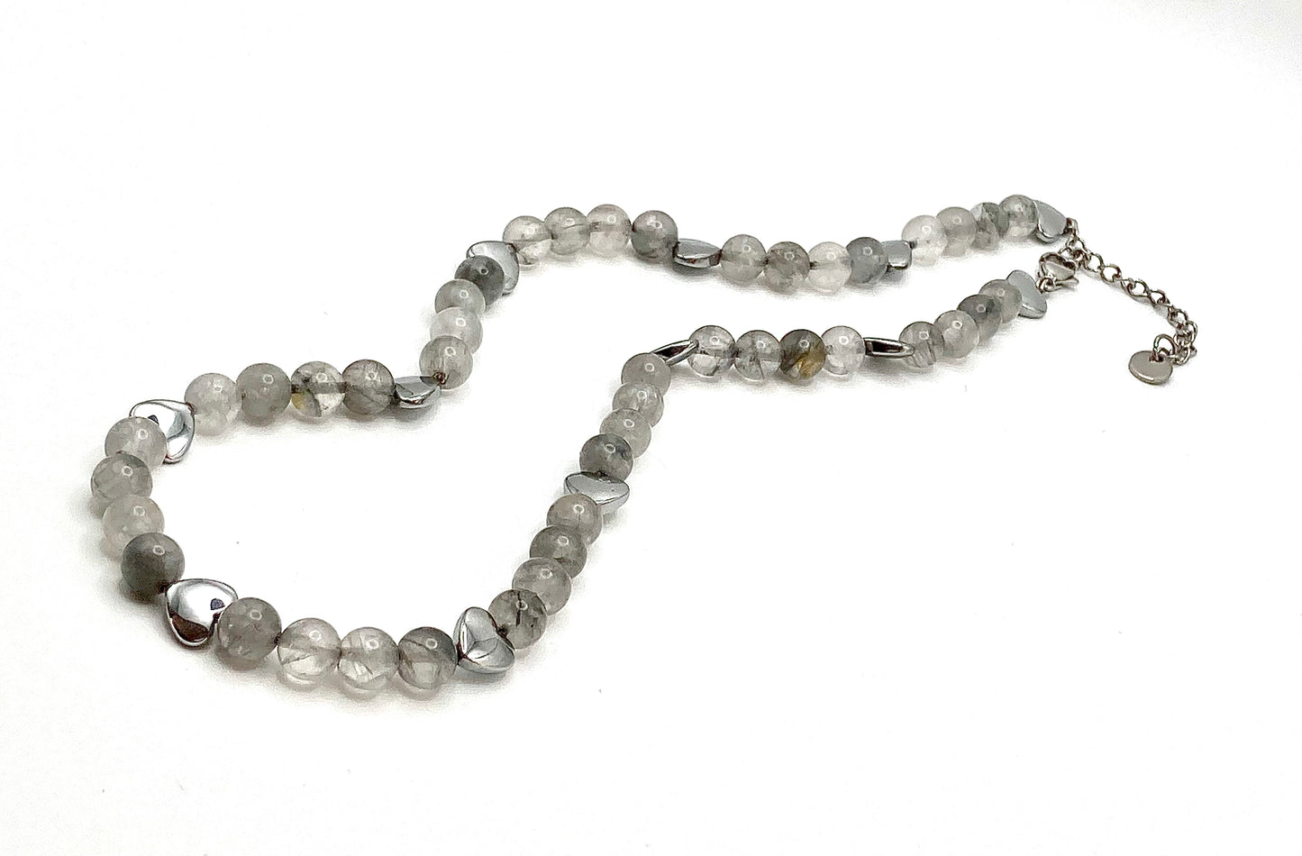 Rosary necklace with steel star
