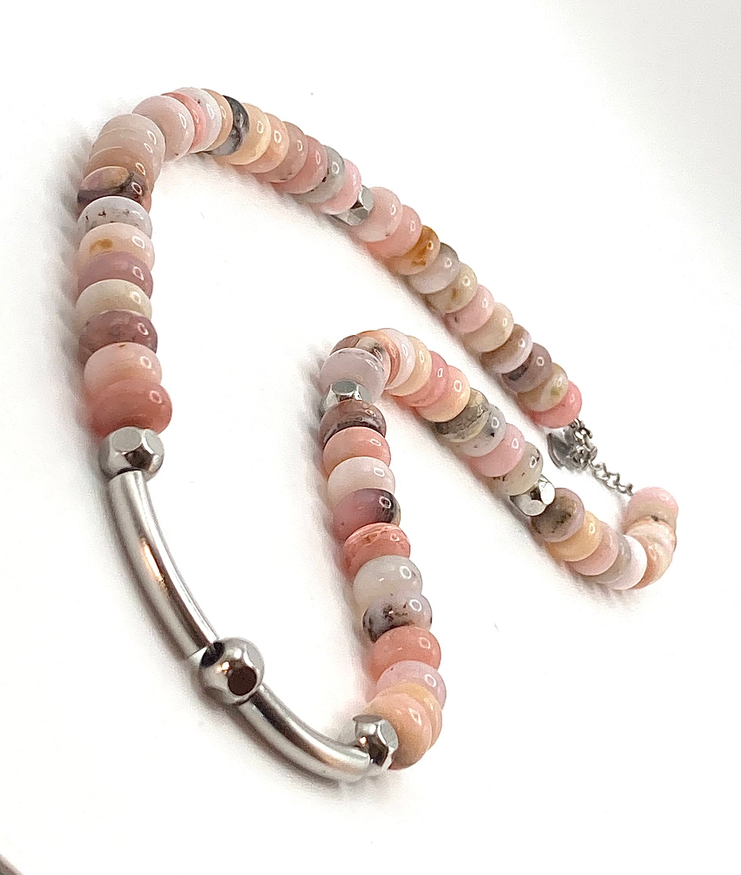 Rosary necklace with steel star