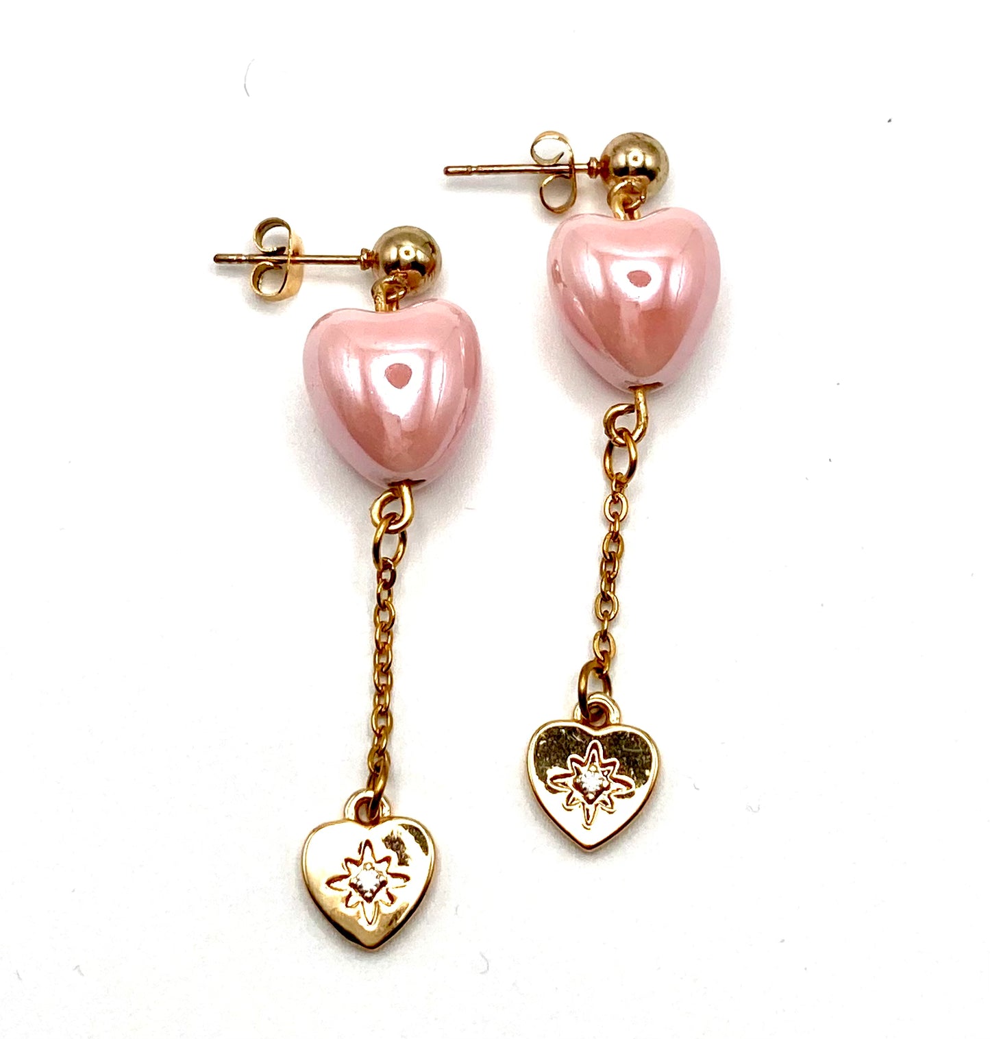 Orecchini con cuore ceramica