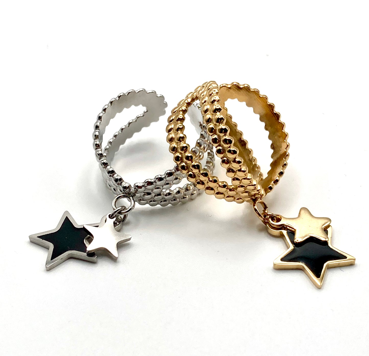 Anello a fascia con stelle