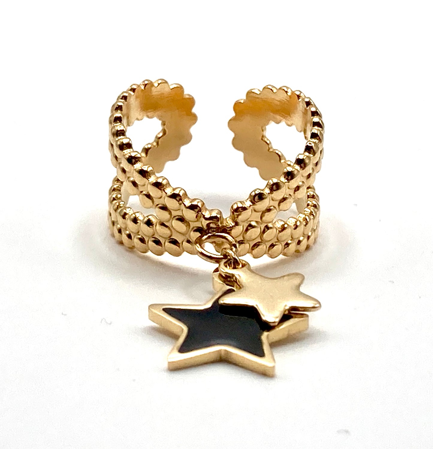 Anello a fascia con stelle
