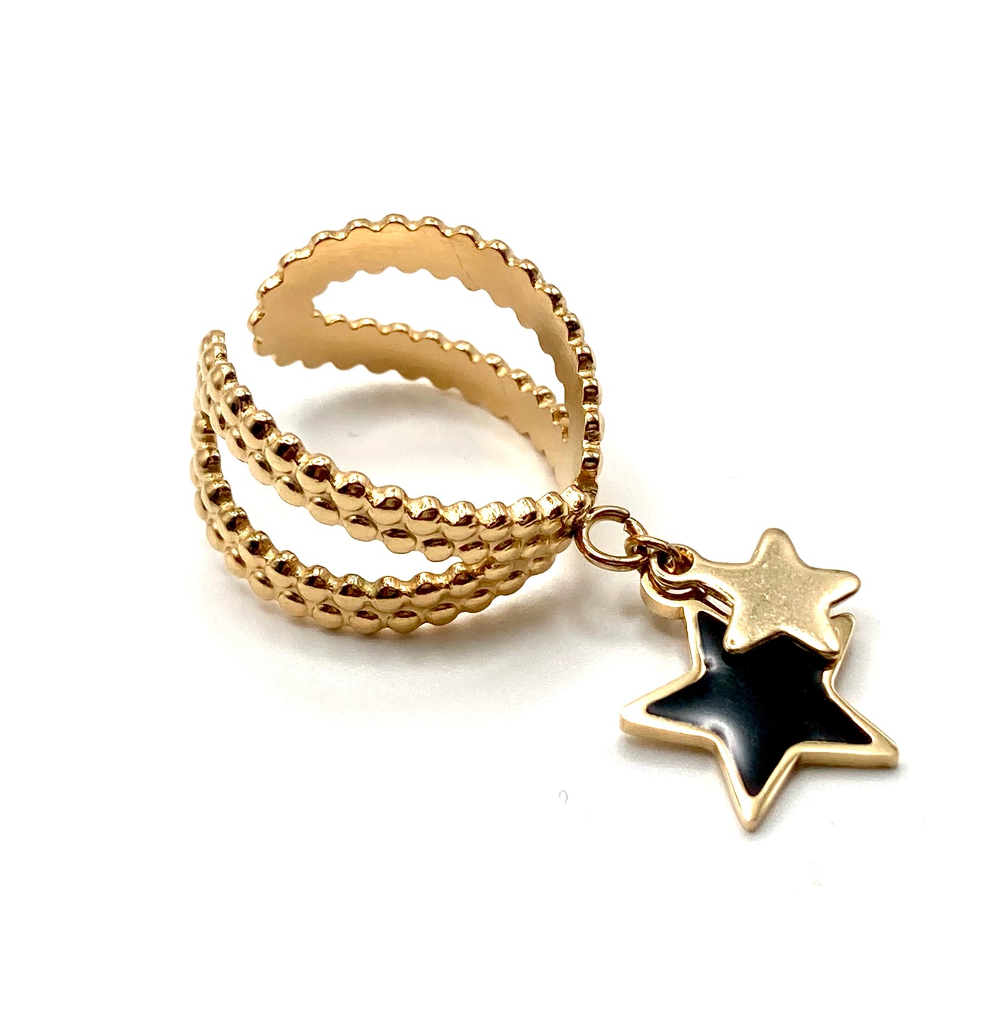Anello a fascia con stelle