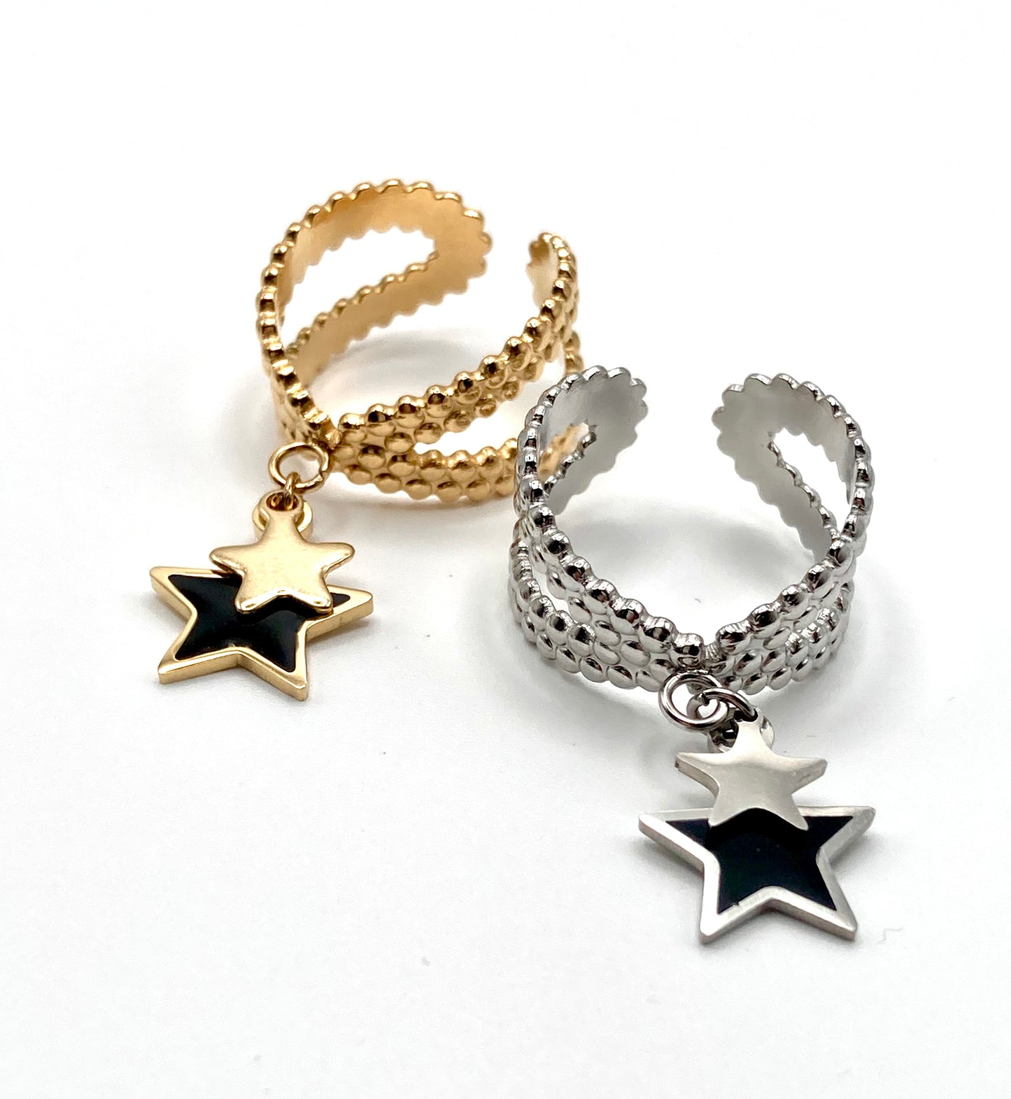 Anello a fascia con stelle