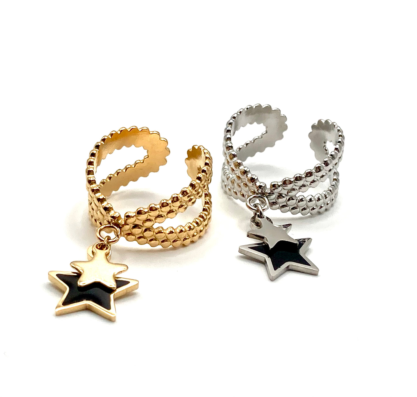 Anello a fascia con stelle