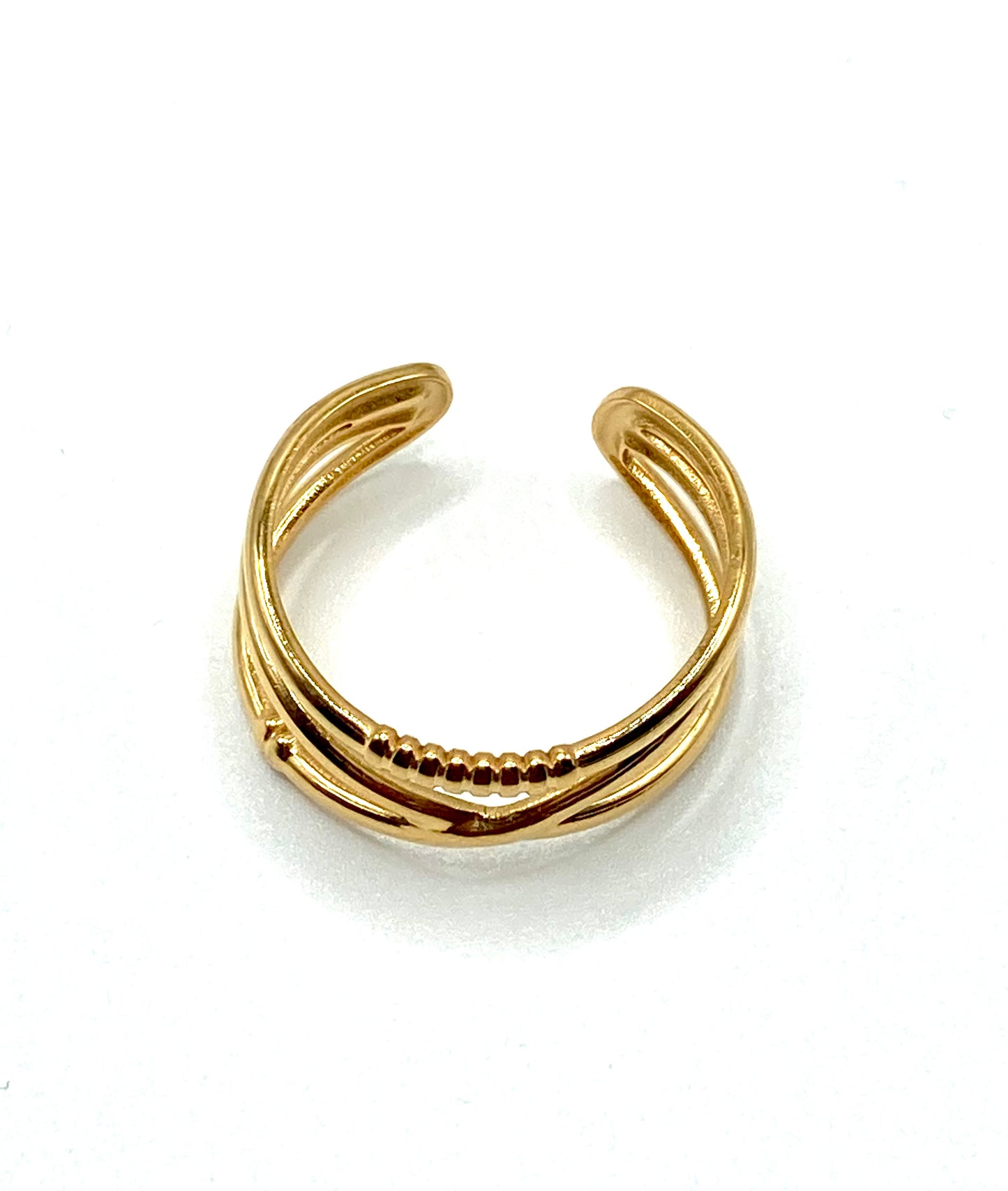 Anello a fascia intrecciato