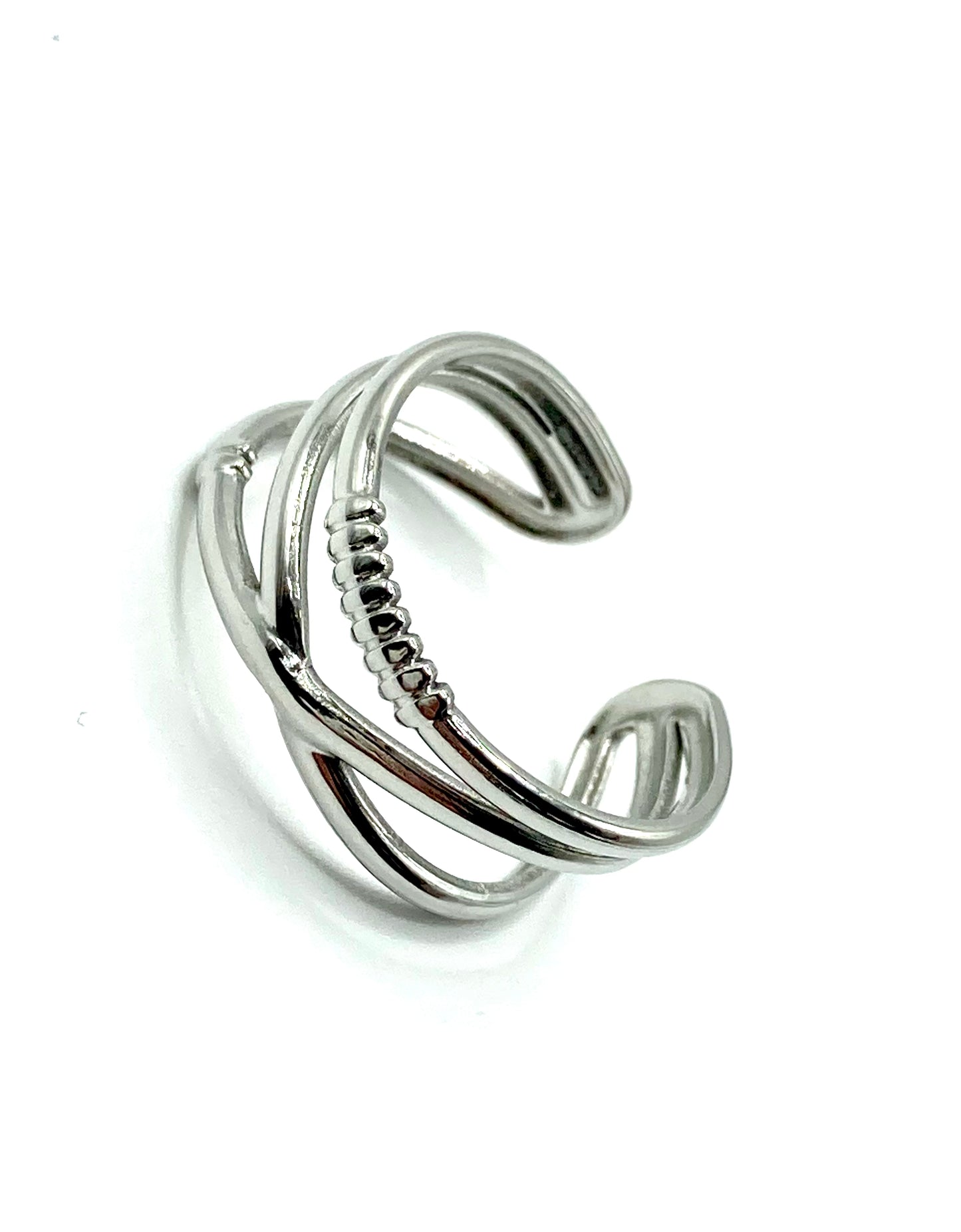 Anello a fascia intrecciato