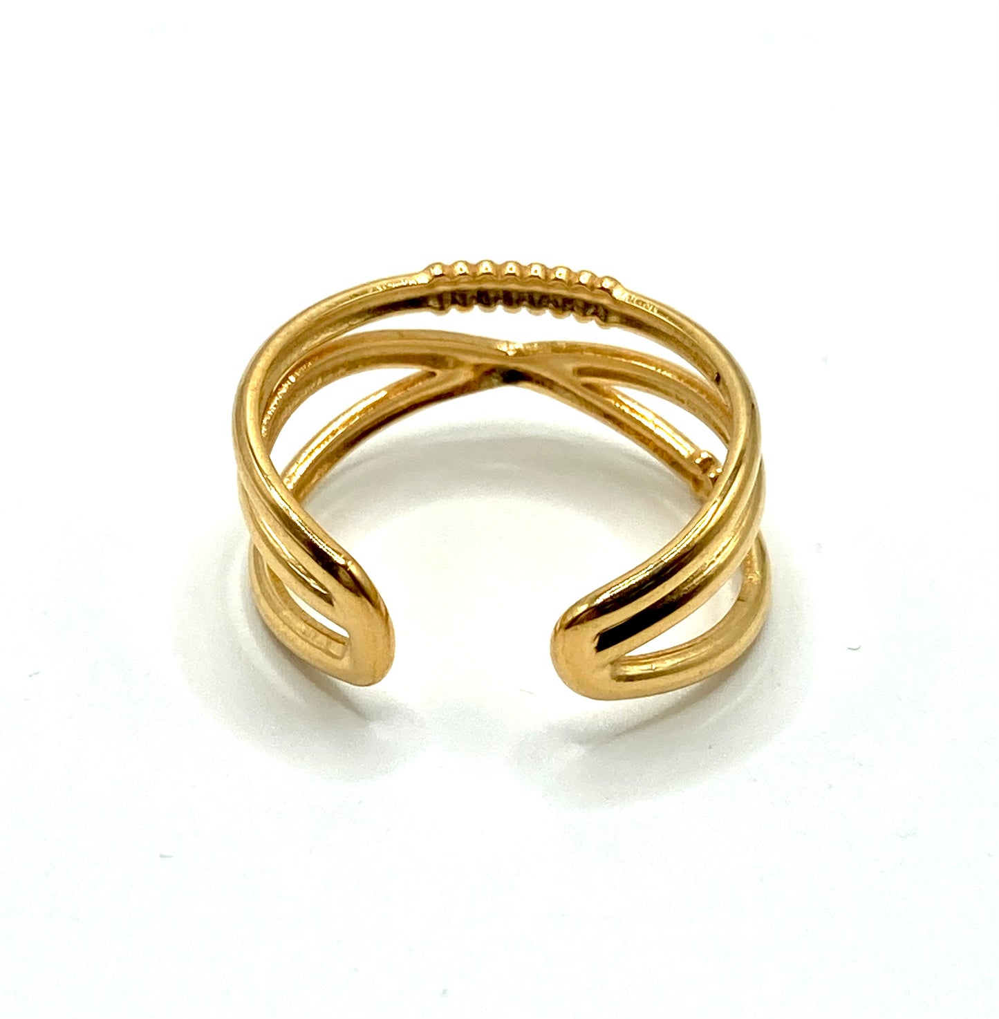 Anello a fascia intrecciato