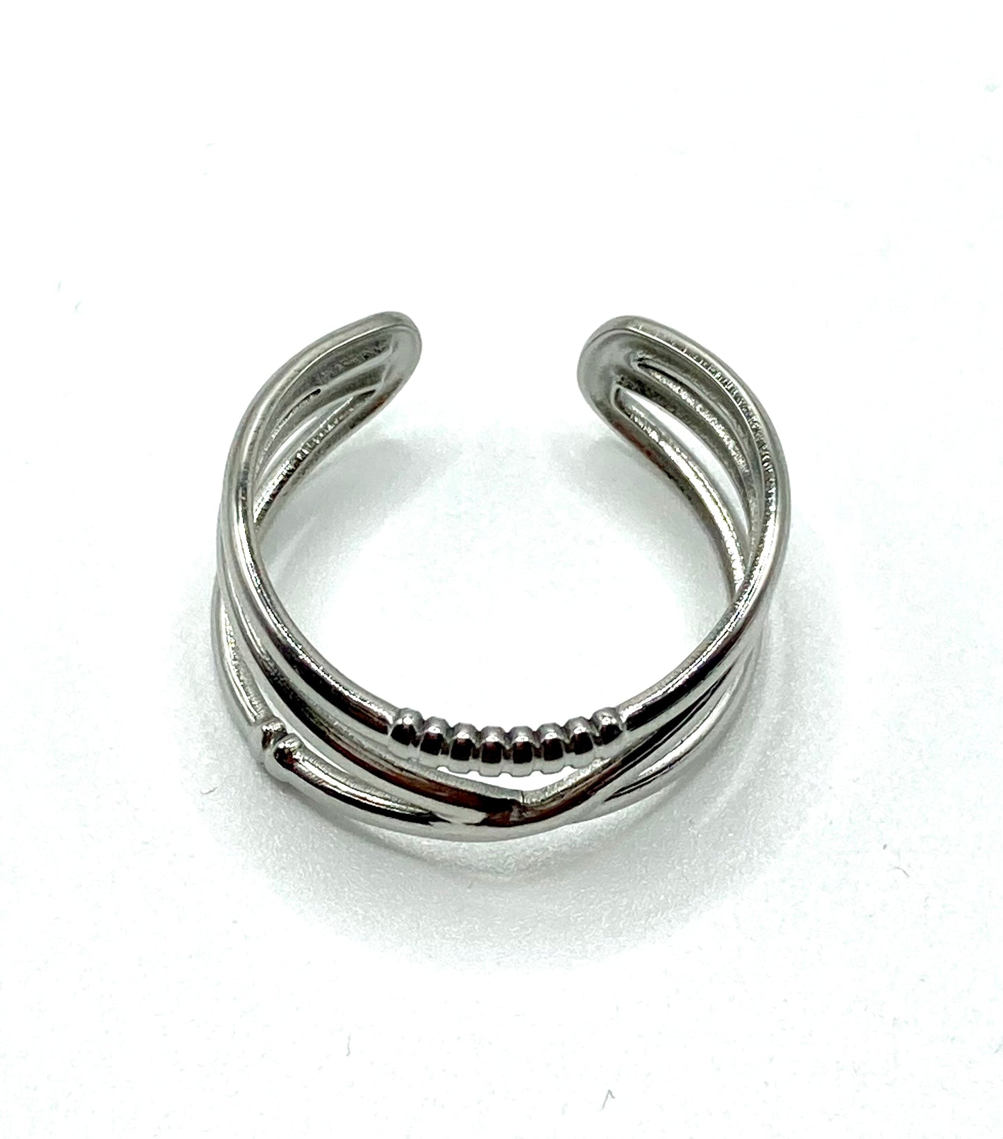 Anello a fascia intrecciato