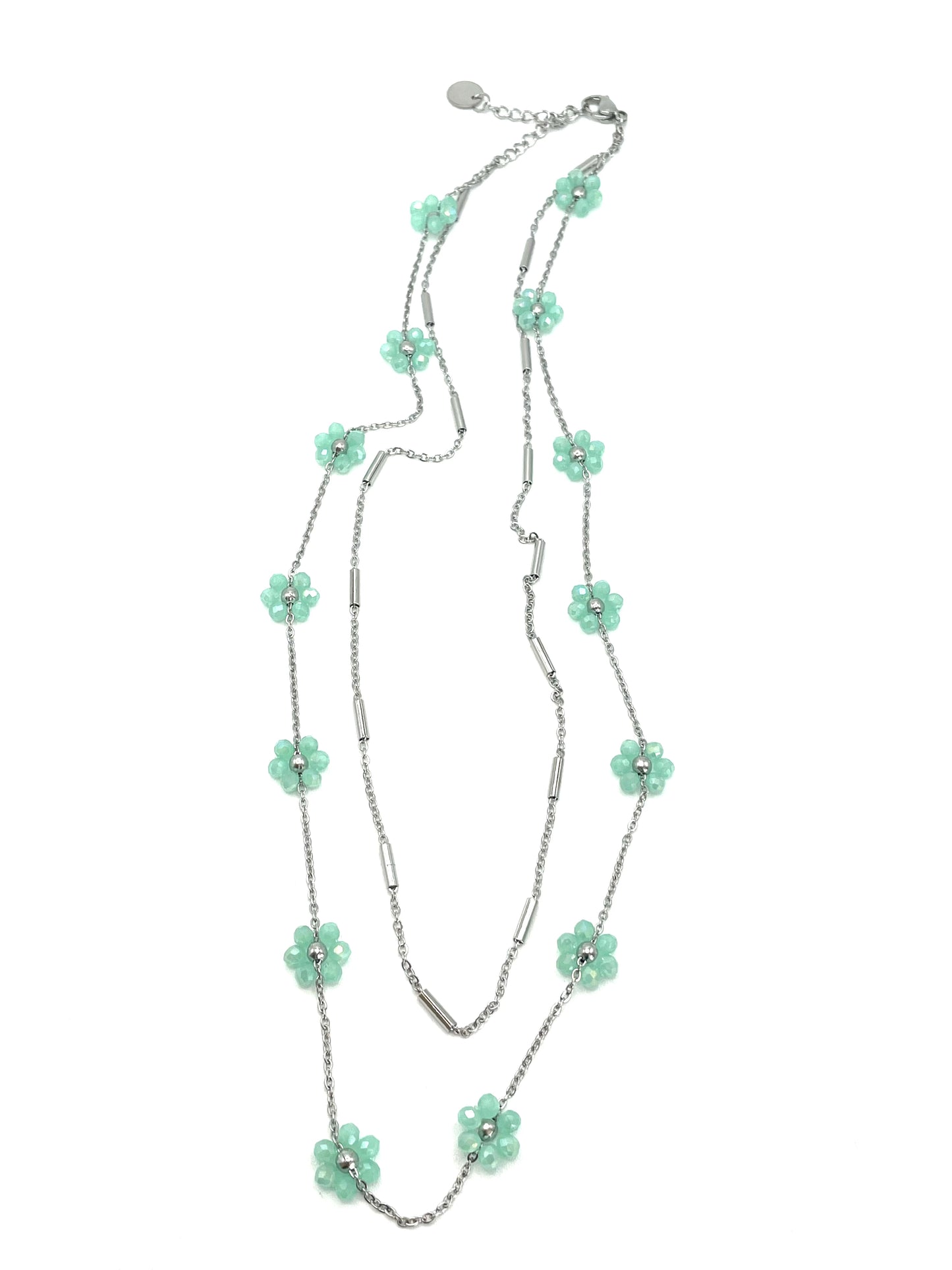 Collana con fiori in cristallo