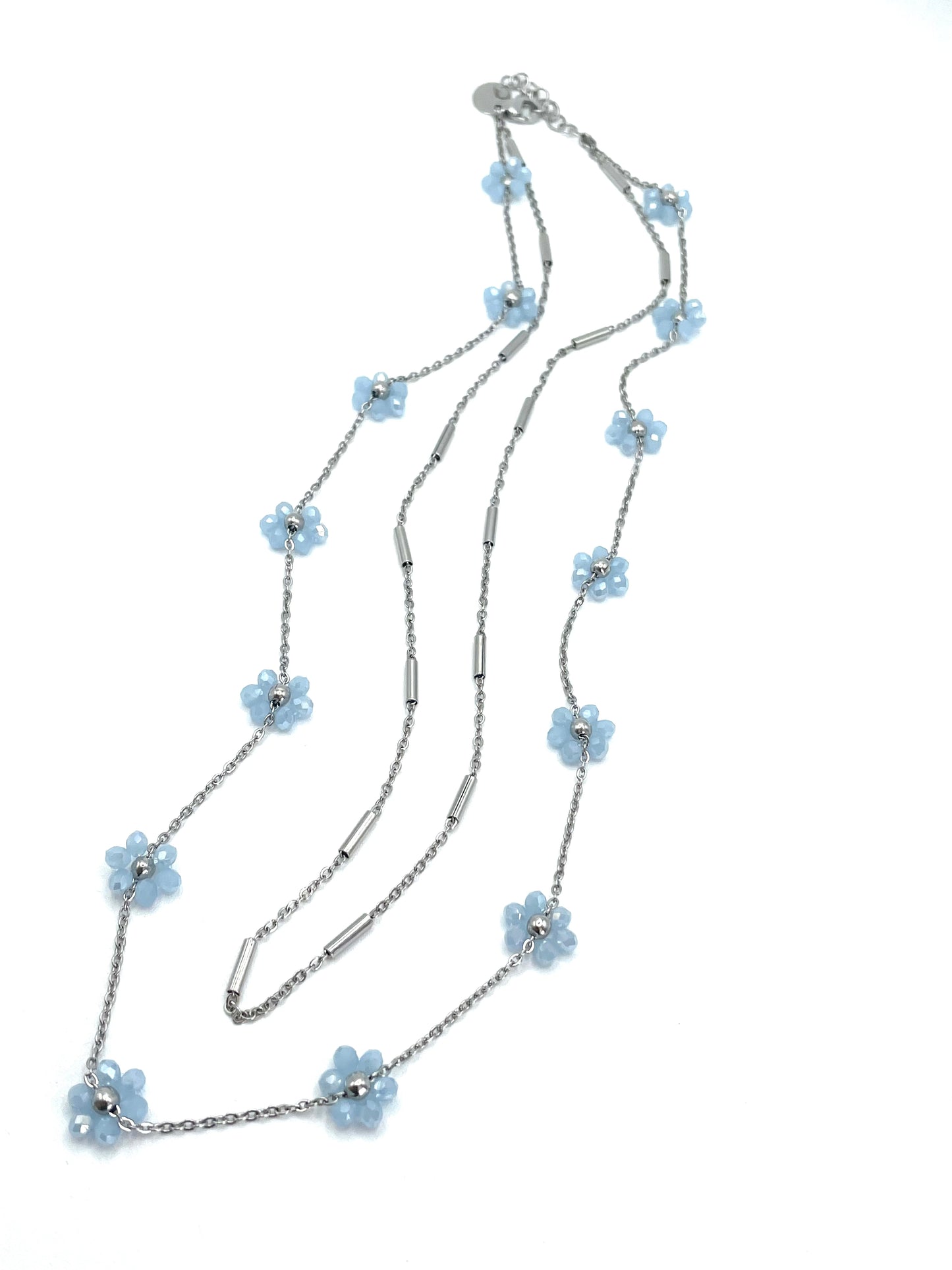 Collana con fiori in cristallo