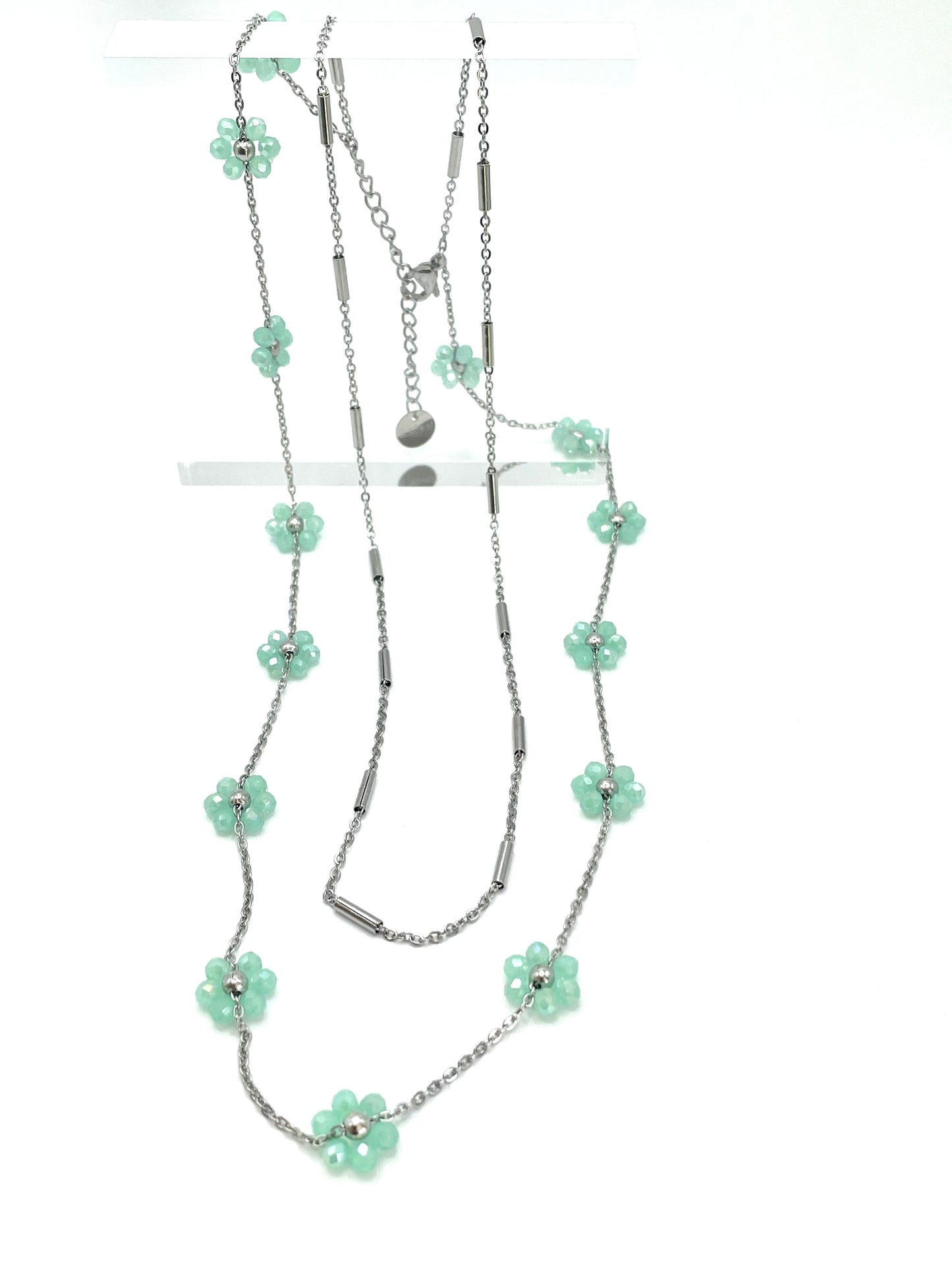 Collana con fiori in cristallo