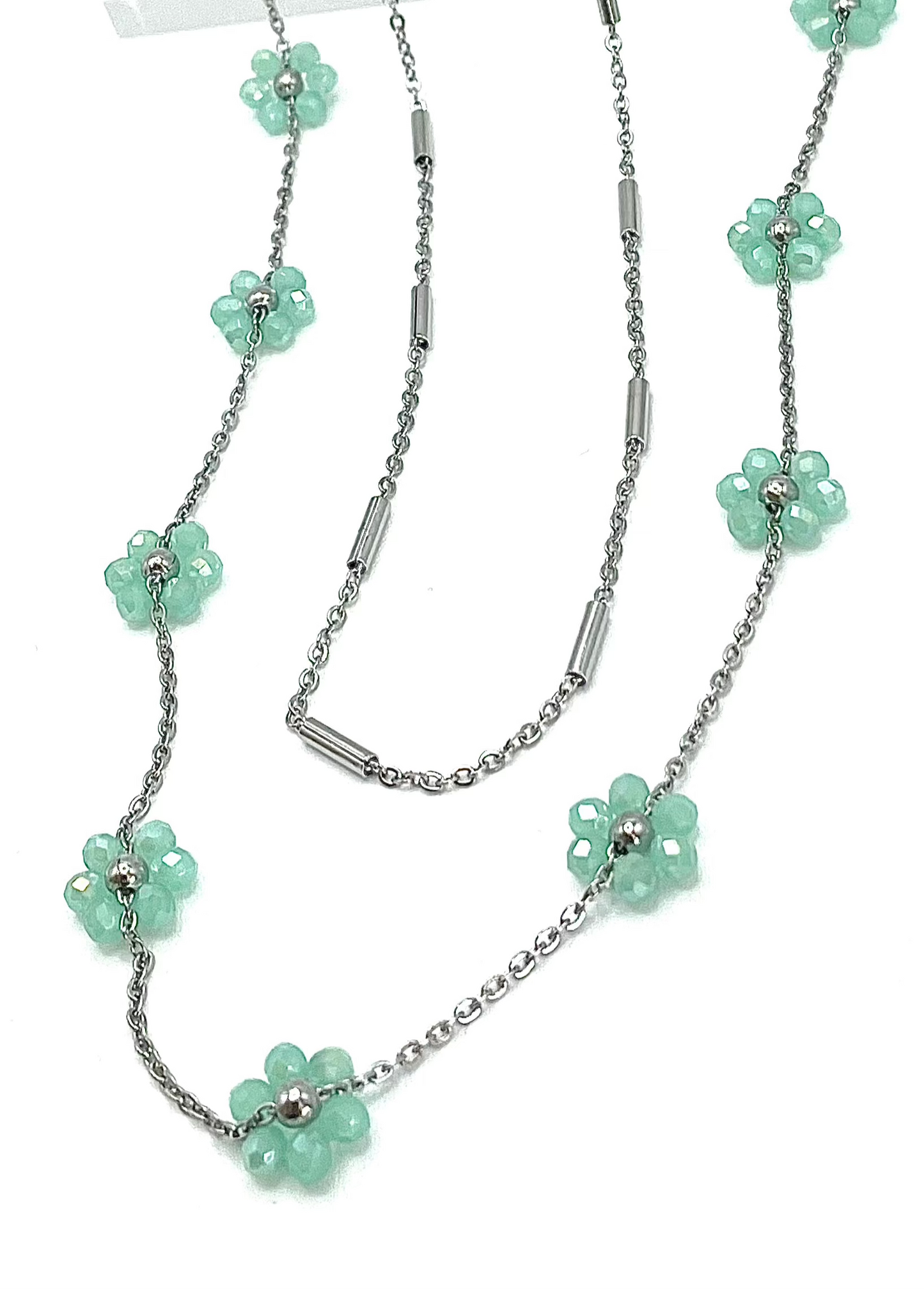 Collana con fiori in cristallo