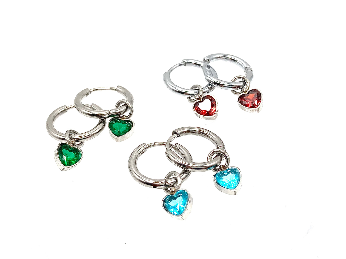 Orecchini a cerchio punto luce