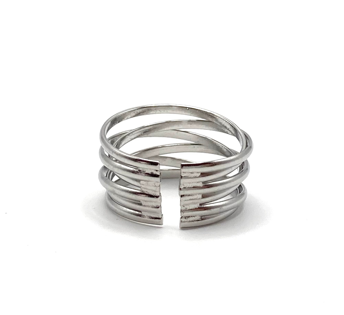 Anello a fascia intrecciato