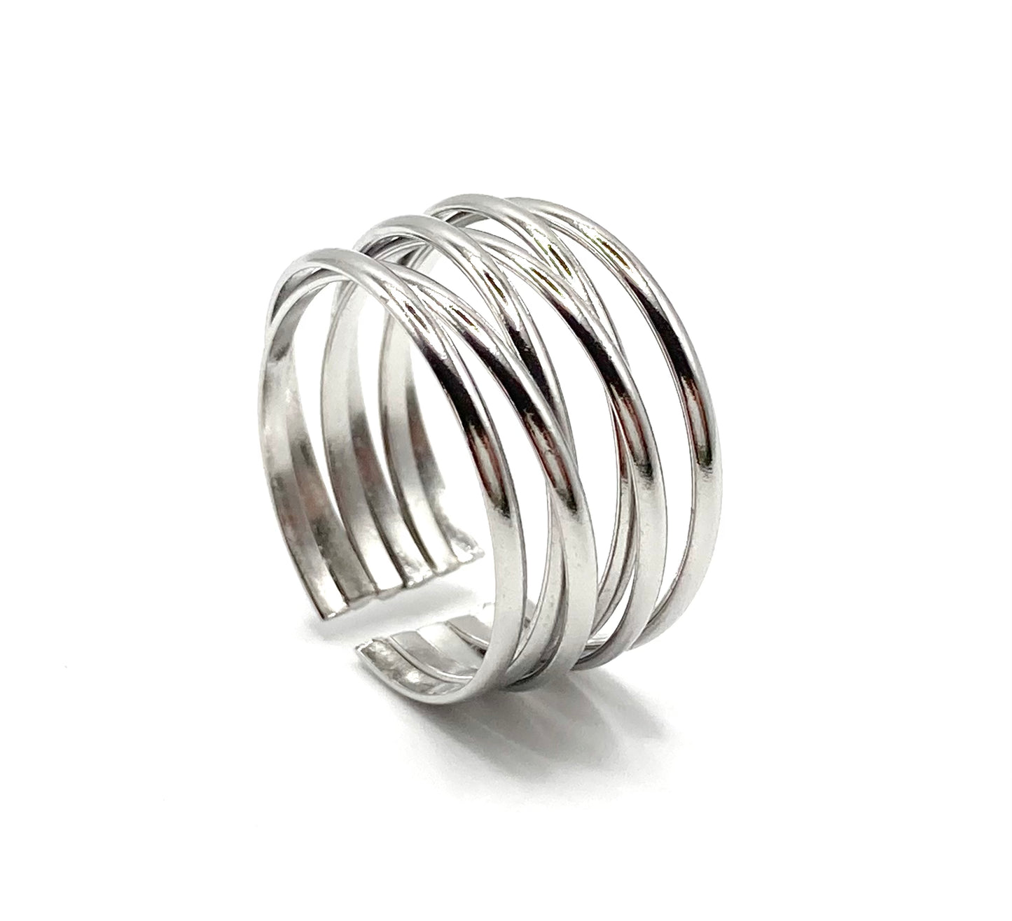 Anello a fascia intrecciato