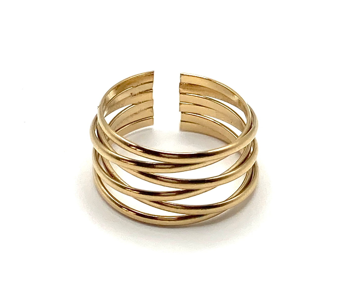 Anello a fascia intrecciato