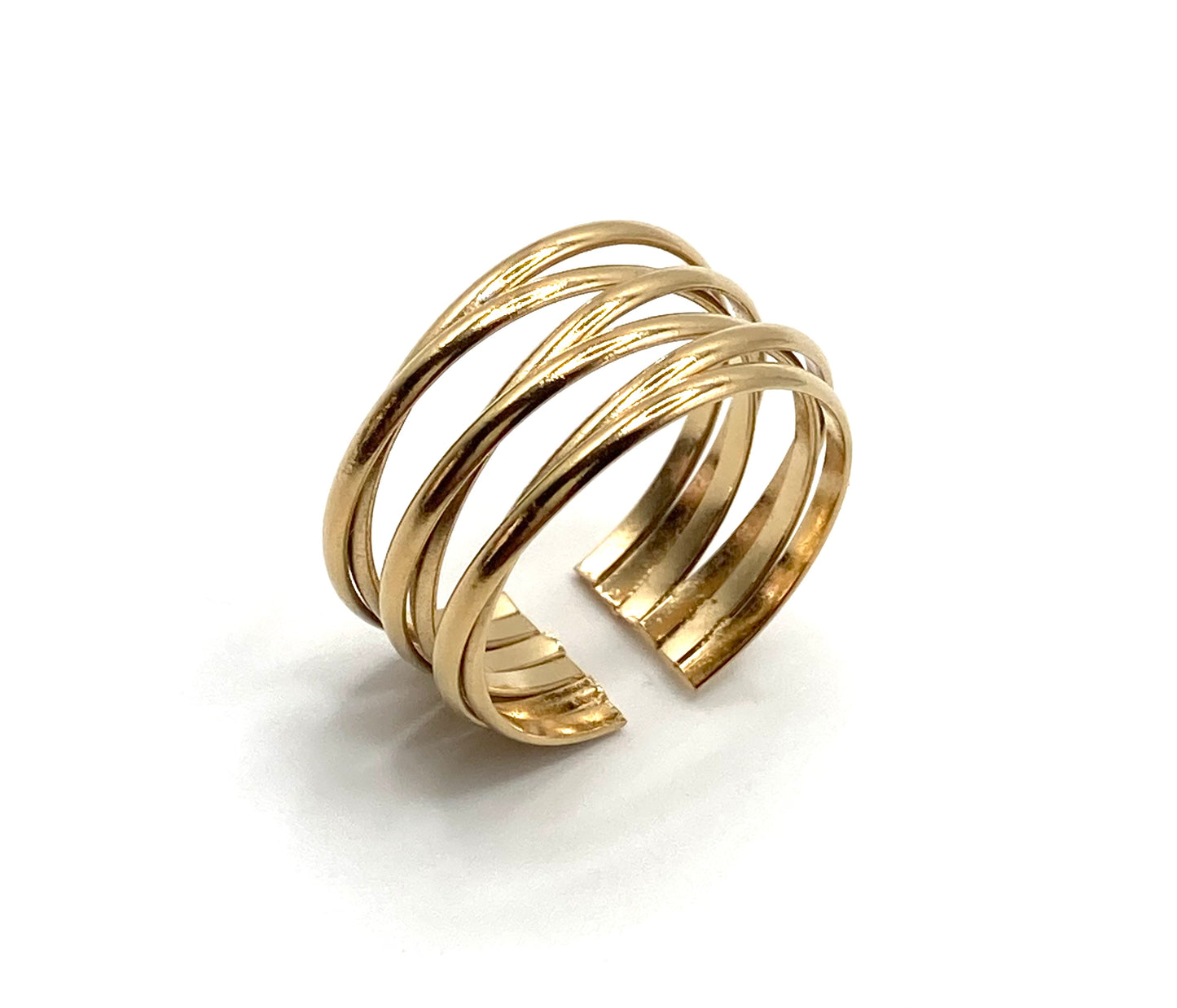 Anello a fascia intrecciato