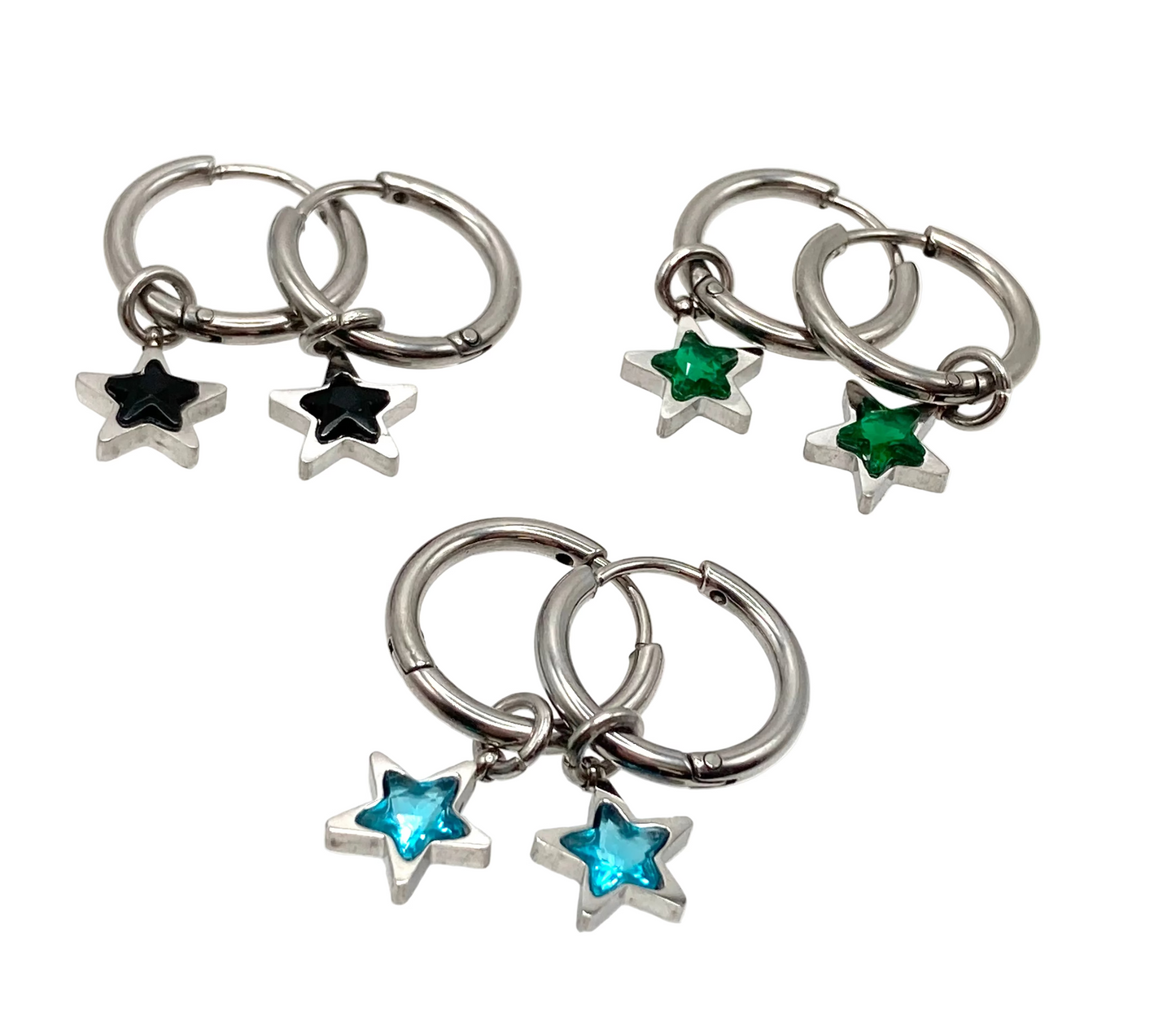 Orecchini a cerchio punto luce