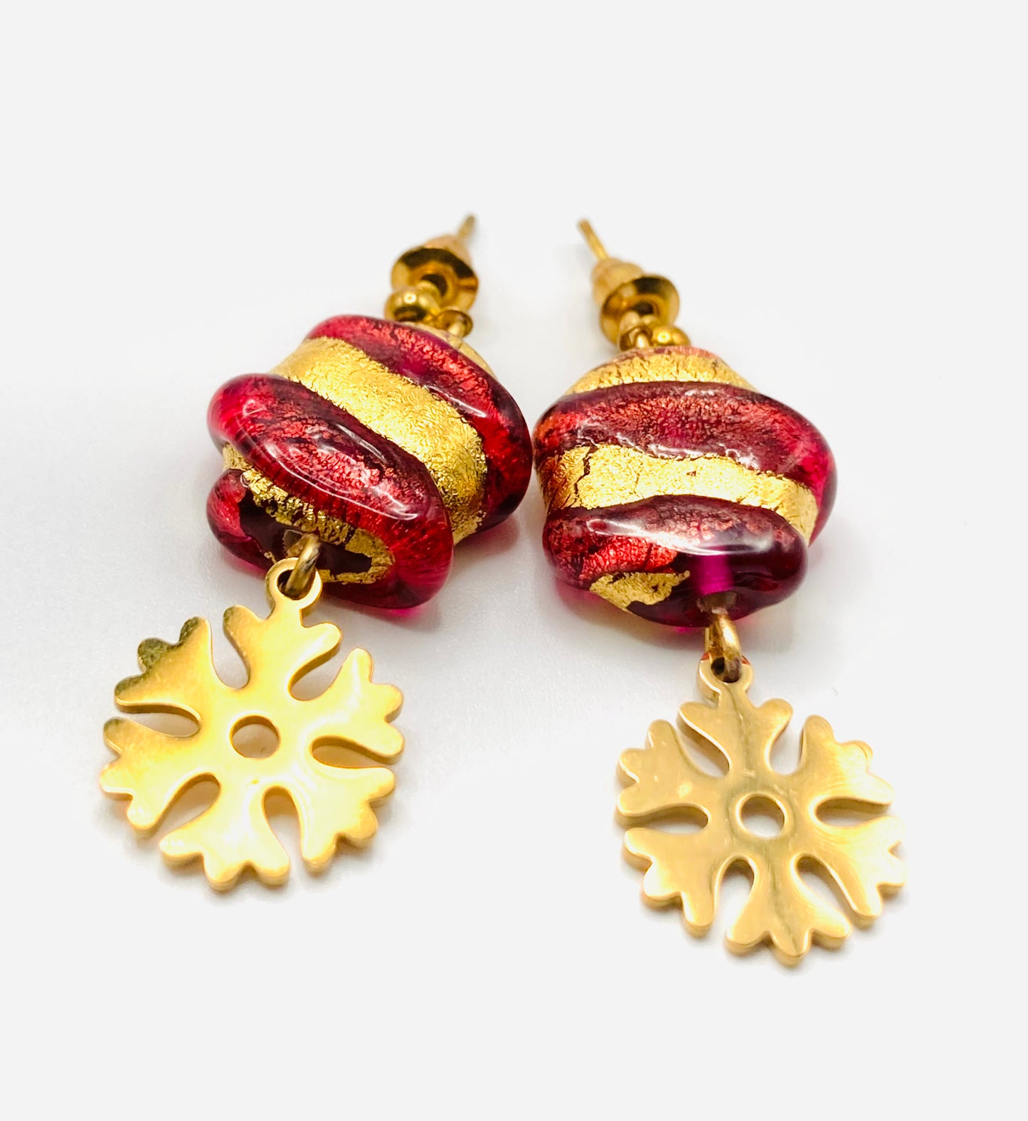 Collana e orecchini con snow