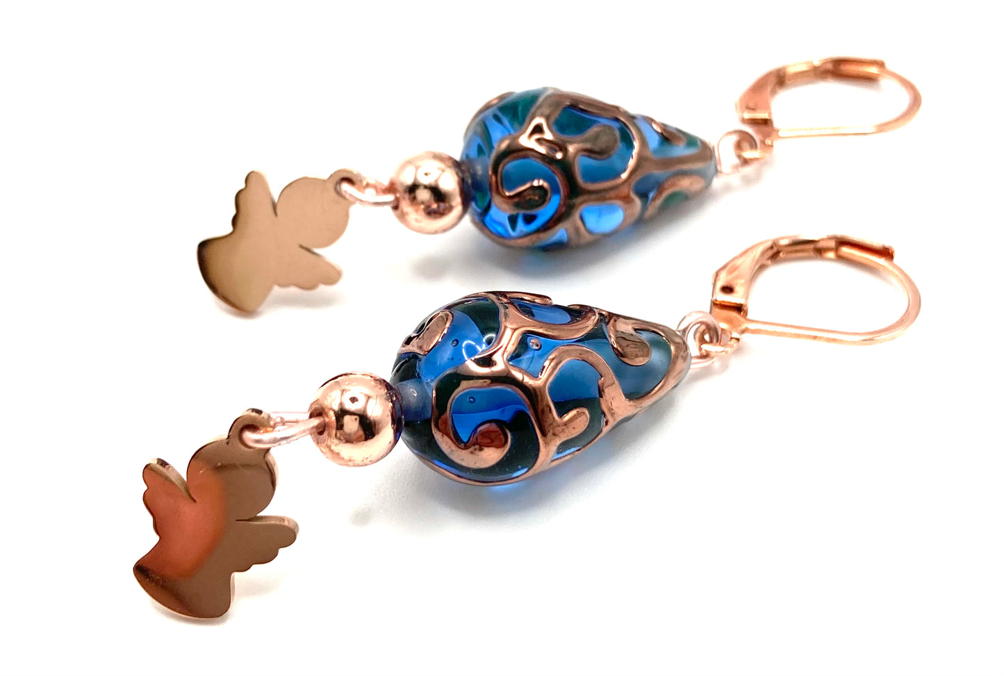 Orecchini con goccia vetro