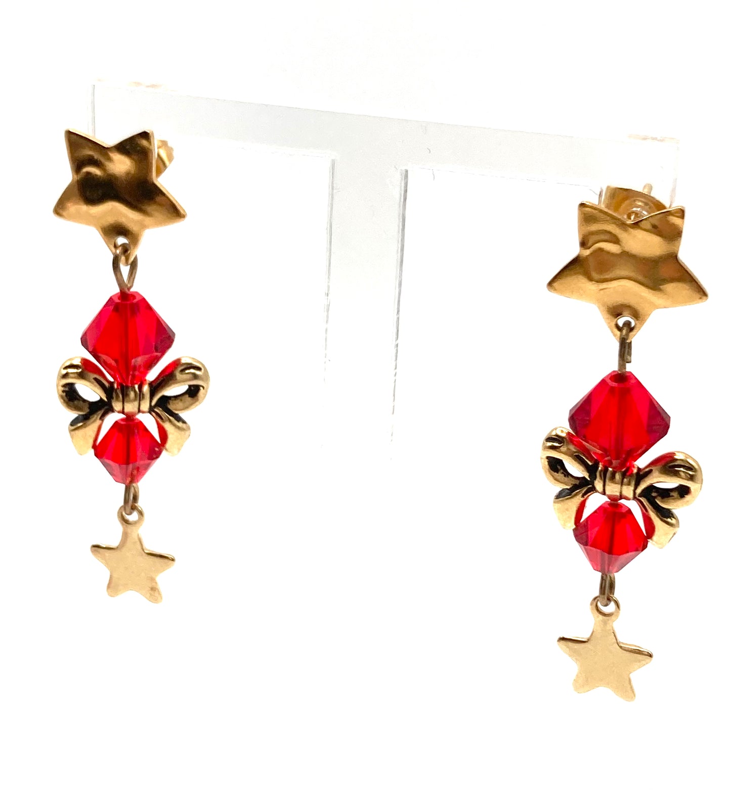 Orecchini con fiocco e stellina