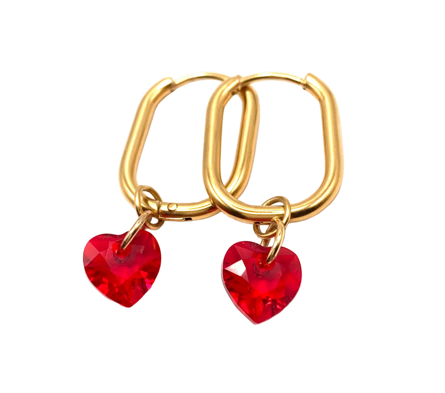 Orecchini con cuore cristallo