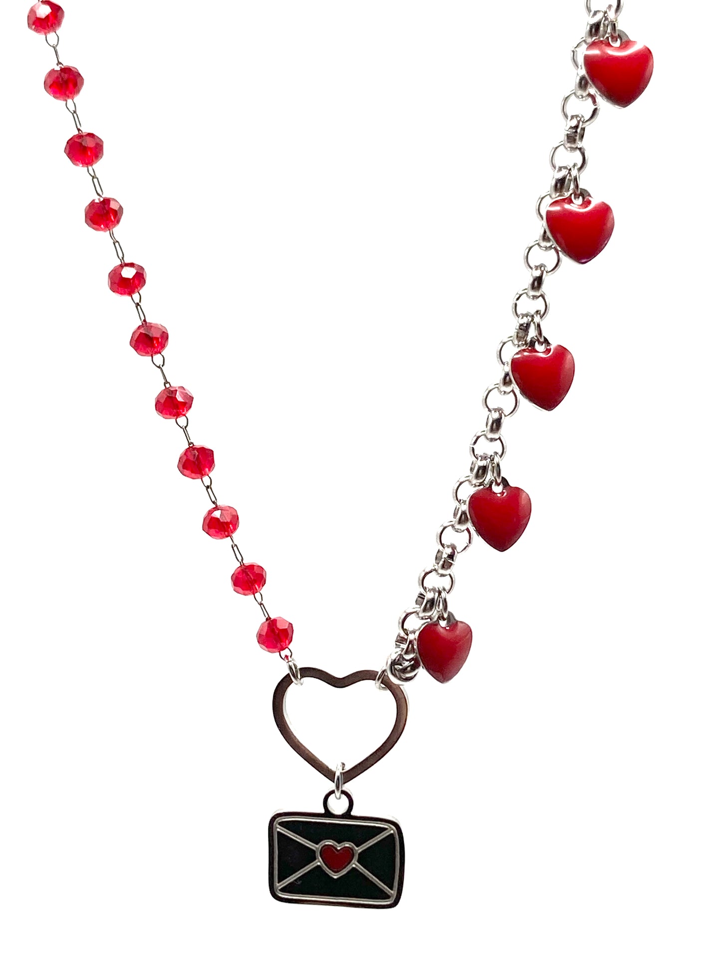 Rosary necklace with steel star