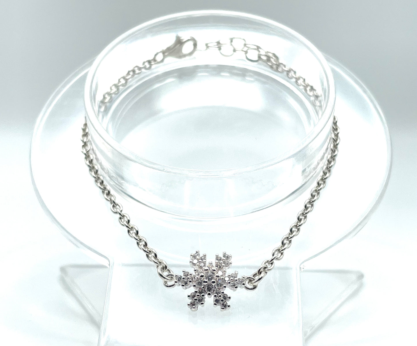 Bracelet en argent 925 avec neige