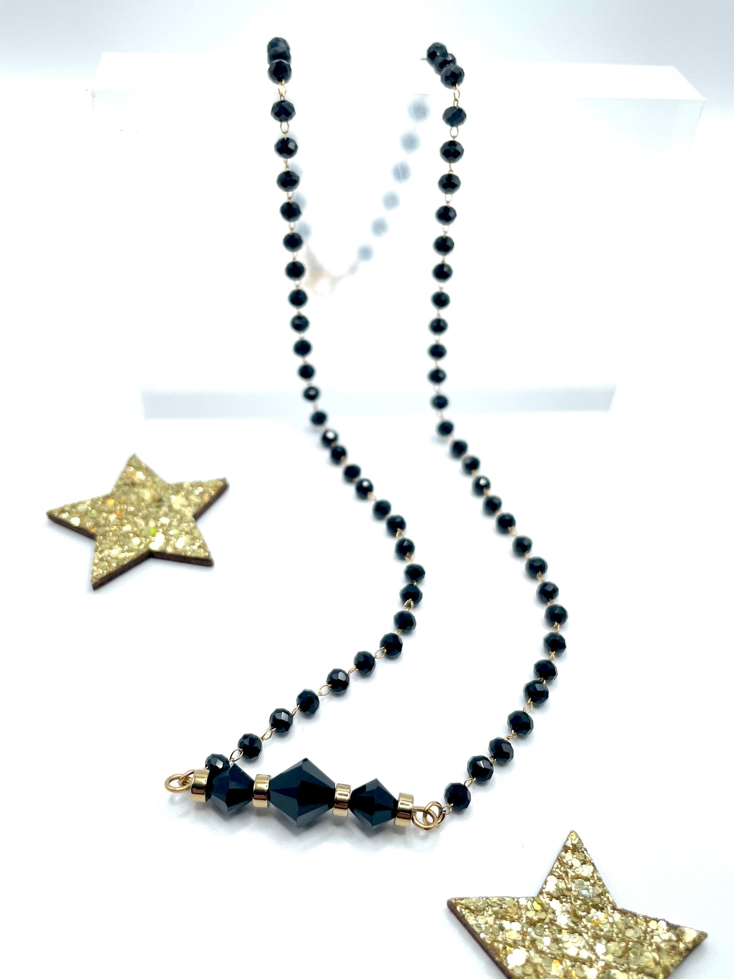 Collana con cristalli neri