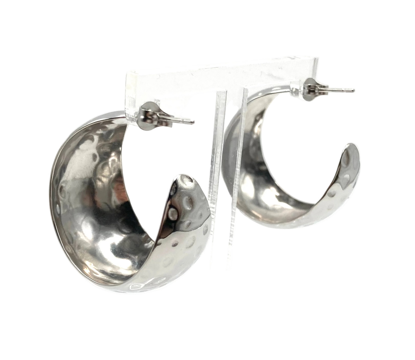 Orecchini a Cerchio Effetto Martellato