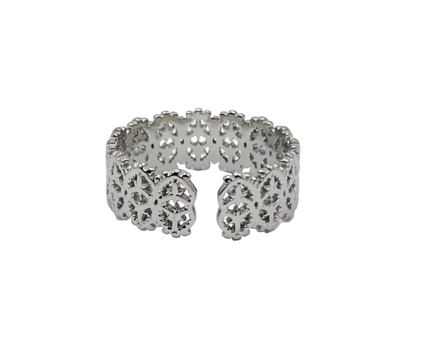 Anello a fascia traforato