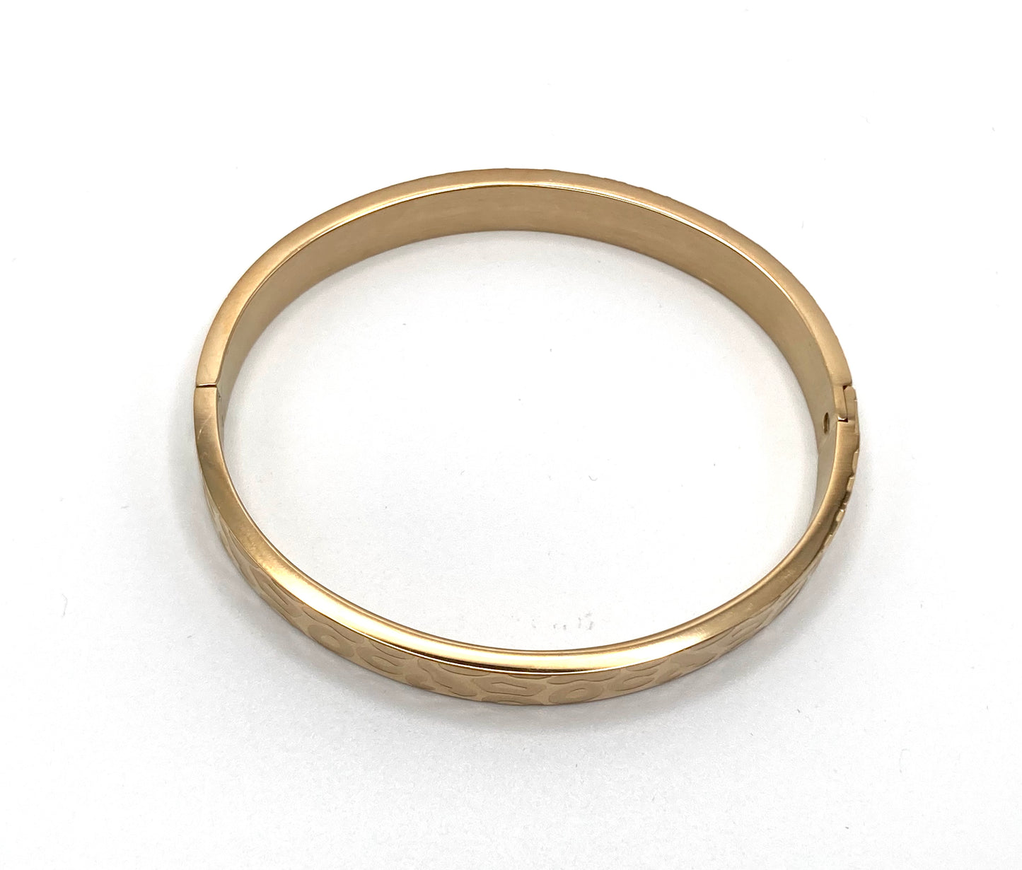 Bracciale rigido in acciaio con stampa zebrata