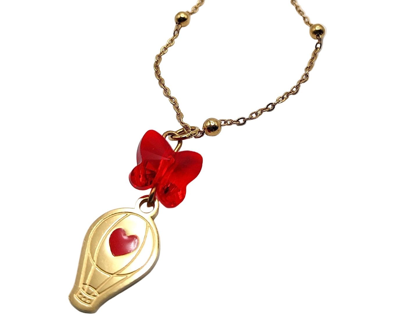 Crystal Heart Necklace and Earrings