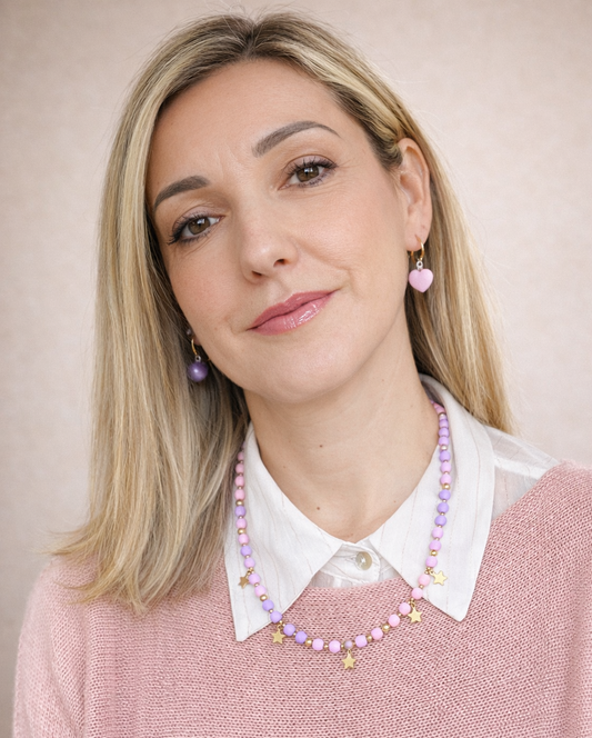 Collana Girocollo con Perline in Vetro Opache