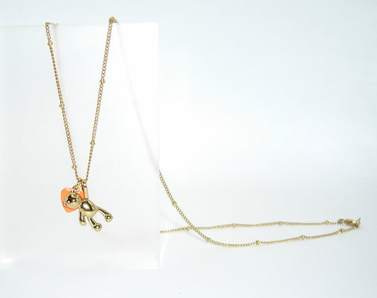 Collana con orsetto e cuore