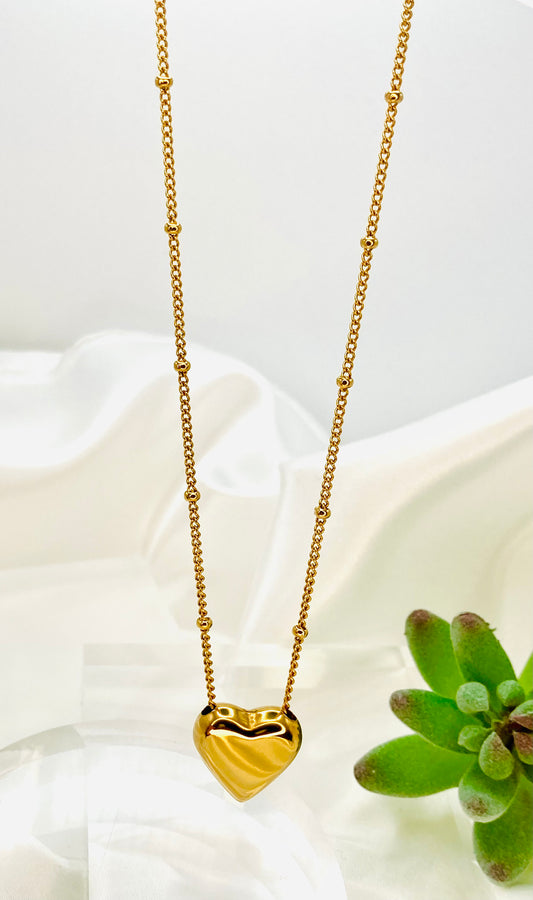 Collana con cuore in acciaio