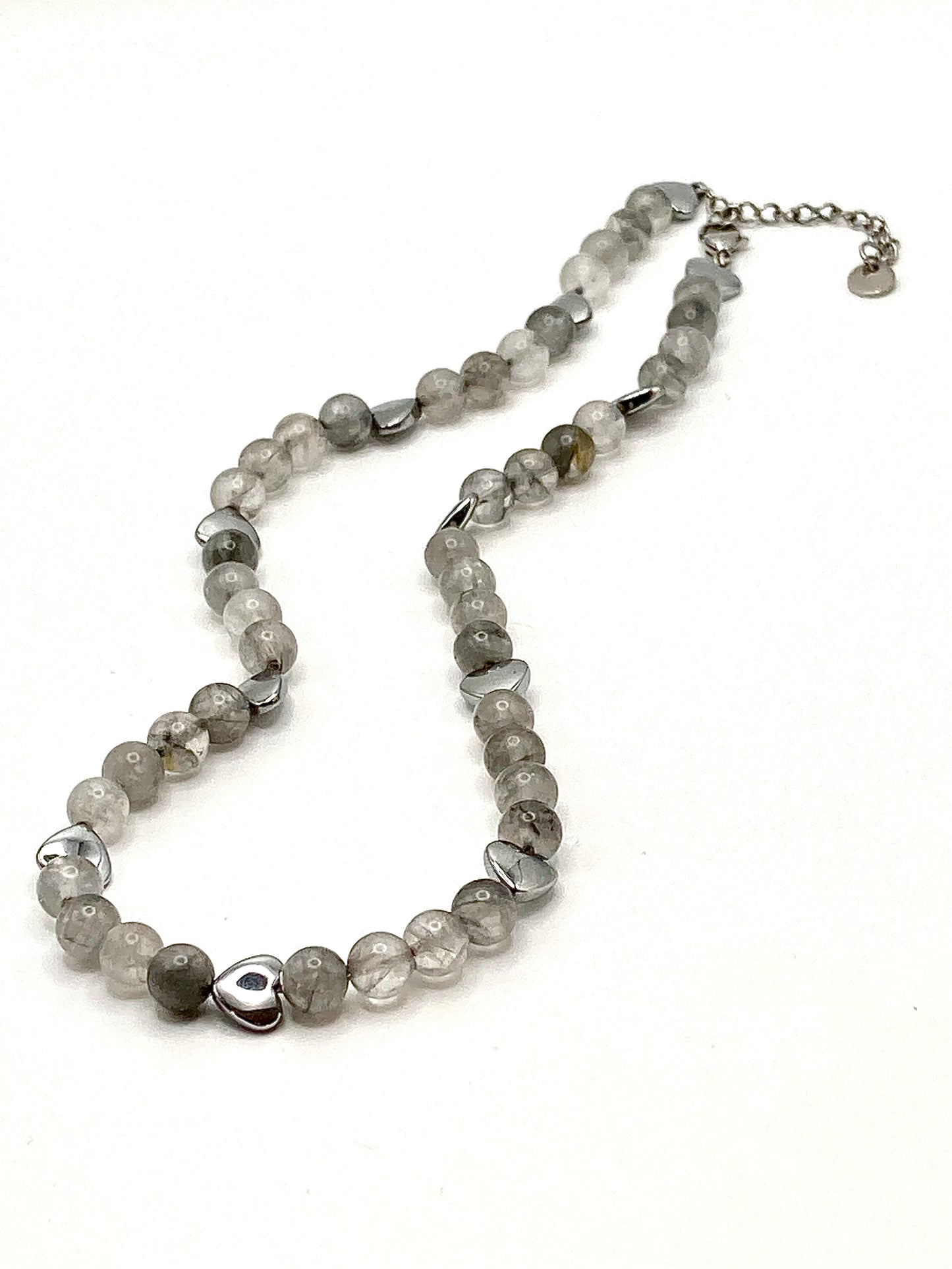 Rosary necklace with steel star