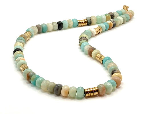 Rosary necklace with steel star